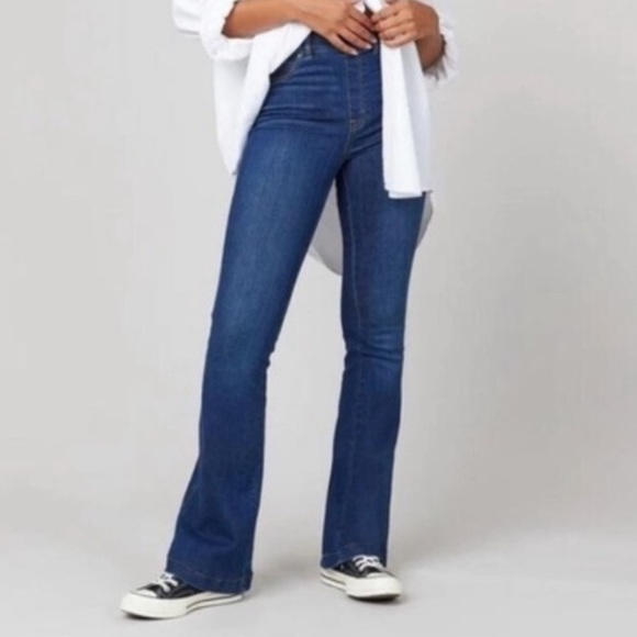 SPANX Denim - SPANX | Flare Jeans Medium Pull On Denim Jeans Petite